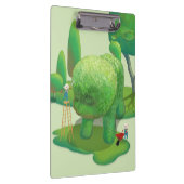 猫庭師と緑の動物の茂み クリップボード (右)