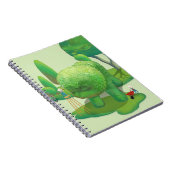 猫庭師と緑の動物の茂み ノートブック (右側)
