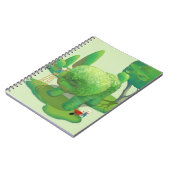 猫庭師と緑の動物の茂み ノートブック (左側)