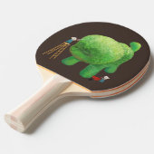 猫庭師と緑の動物の茂み 卓球ラケット (正面アングル)