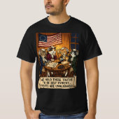 猫建国の父 Funny 250周年記念 Tシャツ (正面)