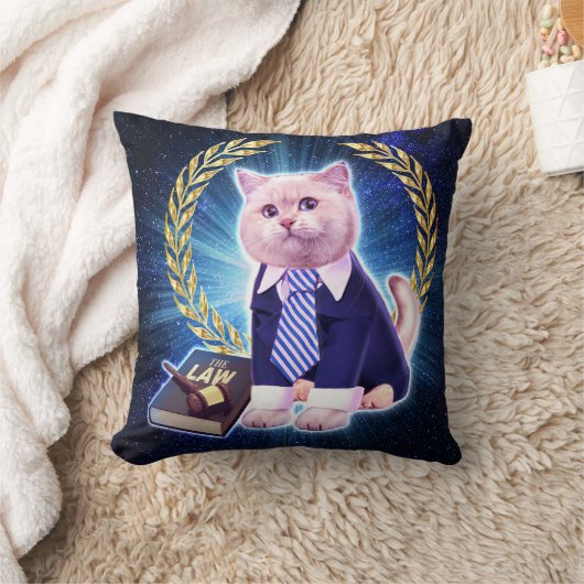 猫弁護士宇宙 クッション (ブランケット)
