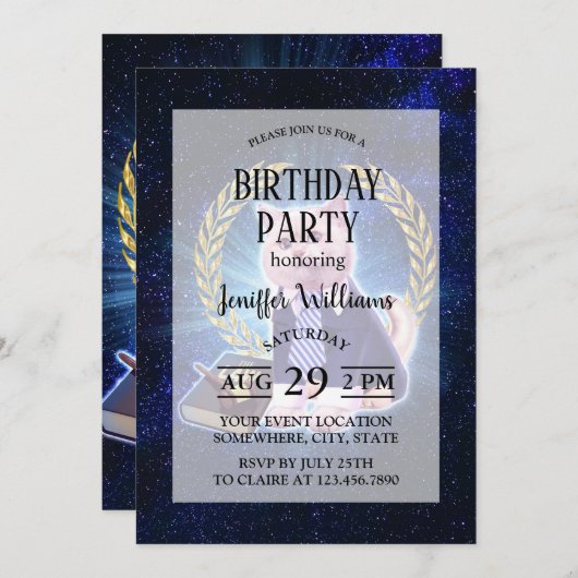 猫弁護士宇宙 招待状 (正面/裏面)