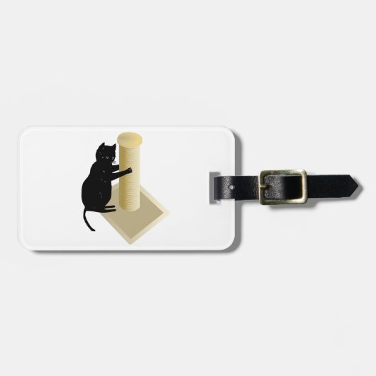 猫引っかきポスト荷物タグ ラゲッジタグ (正面横)