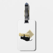 猫引っかきポスト荷物タグ ラゲッジタグ (裏面縦)