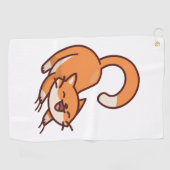 猫引っ掻き ゴルフタオル (横)