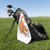 猫引っ掻き ゴルフタオル (グリーン)