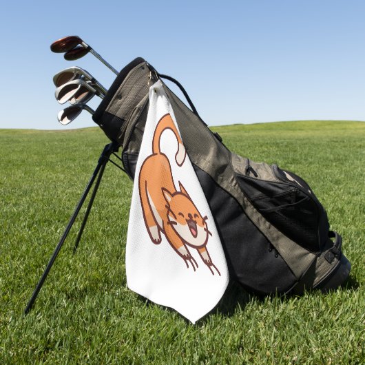 猫引っ掻き ゴルフタオル (グリーン)