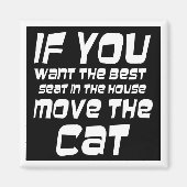 猫引用文おもしろいノベルティ磁石ユーモアgagギフト マグネット (正面)