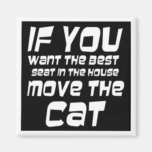 猫引用文おもしろいノベルティ磁石ユーモアgagギフト マグネット (正面)