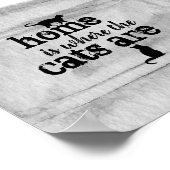 猫引用文ポスター水彩デザイン ポスター (角)