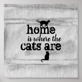 猫引用文ポスター水彩デザイン ポスター