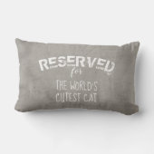 猫引用文枕グレー用動揺して品 ランバークッション (裏面)