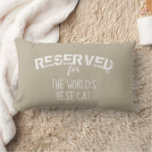 猫引用文枕ベージュとホワイト専用 ランバークッション (ブランケット)