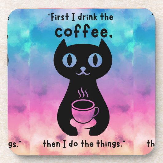 猫引用文 コースター (正面)
