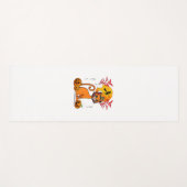 猫彫りカボチャのホラーヘッドハロウィーンのオーナー値リスト ヨガマット (正面(横))