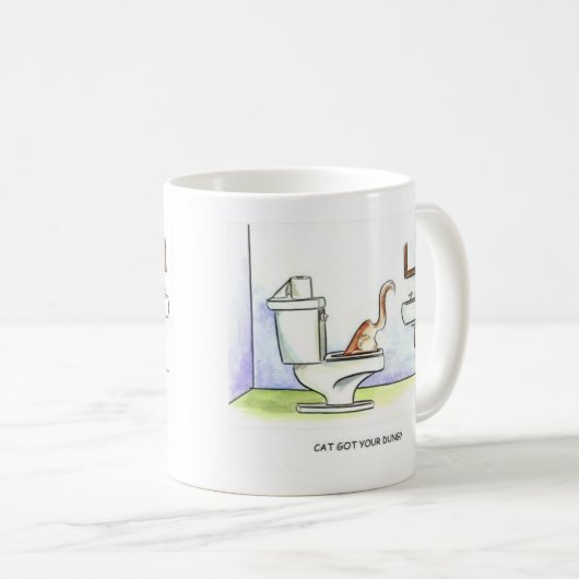猫得の糞？漫画のおもしろいユーモア コーヒーマグカップ (正面右)