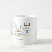 猫得の糞?漫画のおもしろいユーモア コーヒーマグカップ (正面左)