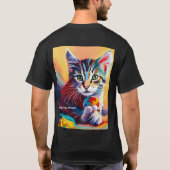 猫得の羊毛？T-シャツ Tシャツ (裏面)
