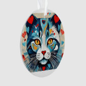 猫心の オーナメント (正面)