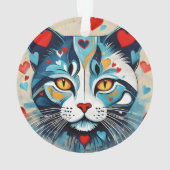 猫心の オーナメント (裏面)