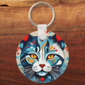 猫心の キーホルダー (裏面)