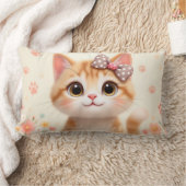 猫心地よい枕 ランバークッション (ブランケット)