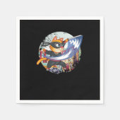 猫忍者マンガアニメ日本のマンガファンギフト スタンダードカクテルナプキン (正面)