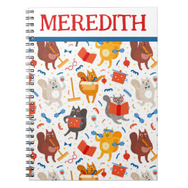 猫忙しがプリント手帳 ノートブック