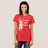 猫忙しのかわいらし引用文 Tシャツ (正面フル)