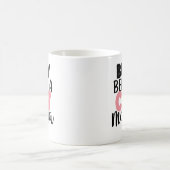 猫忙し母で女の子への贈り物 コーヒーマグカップ (中央)