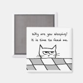 猫怒が君の寝床を離れたい マグネット (正面/裏面)