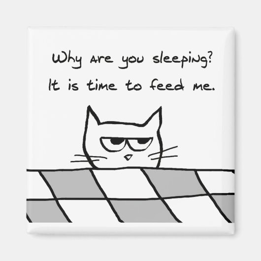 猫怒が君の寝床を離れたい マグネット (正面)