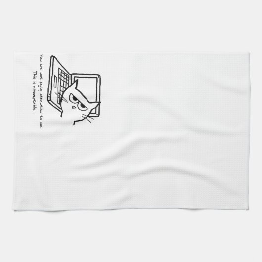 猫怒が注意を要おもしろい求 – Hand Taoil キッチンタオル (横)