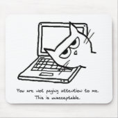 猫怒が注意を要すおもしろいる – Catマウスパッド マウスパッド (正面)