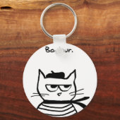 猫怒は本当にフランスの キーホルダー (正面)