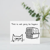 猫怒は獣医に行かれない ポストカード (スタンド正面)