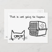 猫怒は獣医に行かれない ポストカード (正面/裏面)