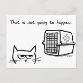 猫怒は獣医に行かれない ポストカード (正面)