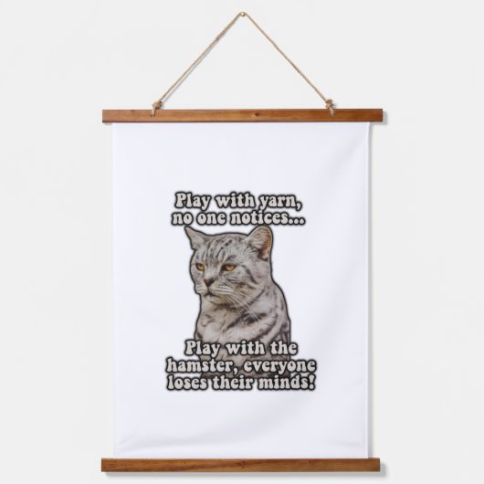 猫怒ミーム猫好き子猫オーナー 吊り下げ型タペストリー (正面)