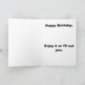 猫怒誕生日カード カード (内部)