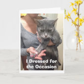 猫怒誕生日カード カード (黄色い花)