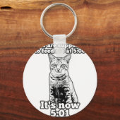 猫怒飼や子猫好き向け猫ミーム キーホルダー (正面)