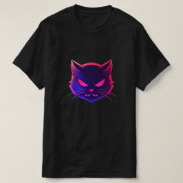 猫怒：ネオンTシャツアート Tシャツ