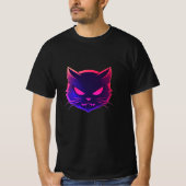 猫怒：ネオンTシャツアート Tシャツ (正面)
