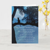 猫悔やみや弔慰とスピリチュアル詩 カード (黄色い花)