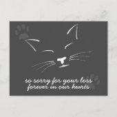 猫悔やみや弔慰はがき ポストカード (正面)