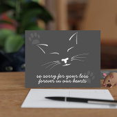 猫悔やみや弔慰はがき ポストカード