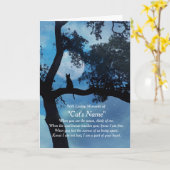 猫悔やみや弔慰名前をカスタムする共感カード カード (黄色い花)