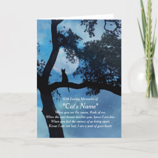猫悔やみや弔慰名前をカスタムする共感カード カード